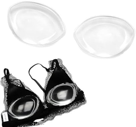 Push up Pads,Bikini BH Einlagen Push up Kissen Wasserfest,BH-Einlagen Silikon,Weich Brust Pads,Silikoneinlagen für BH Pads Einlagen,Silikon BH Polster Einlagen für Damen,Mädchen (Transparent)