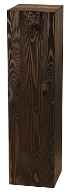 DECOKTIVO Holzständer, Holzblock, Baumstamm Deko, Bodenwindlicht Säule, Blumensäule Holz, Dekosäule, Stabil und Langlebig, Dunkelnuss, 75x20x20 cm