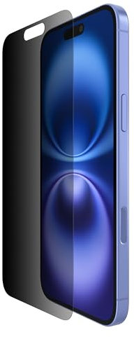 Belkin ScreenForce InvisiGlass iPhone 16 Plus Privacy Screen Protector, scratch-resistant, easy align tray for bubble free application, recycled glass for iPhone 16 Plus, iPhone 15 Plus, 14 Pro Max