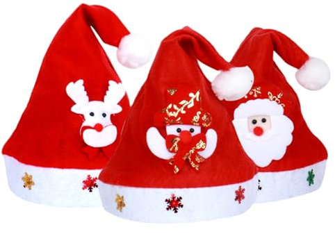 ZIDDAR Weihnachtsdekoration Aus Weihnachtsmütze Party Anzieh Neujahr Bühnen Requisiten Bommelmütze Weihnachten Familientreffen Kopfbedeckung