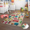 Bosdela Kinderteppich - und Babyteppiche – Vielfältige Designvariationen, waschbar, rutschfest, weich, ideal für Kinderzimmer & Spielzimmer 100x160 cm Ecru Autos
