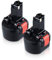 DASNITE 2Stück 4,8Ah Ersatzakku für Bosch Akku 9,6V BAT048 PSR 960 BAT100 BAT119 BPT1041 2607335272 2607335461 GSR 9.6VE-2 GSR 9.6-2 23609 32609-RT 4800mAh NI-MH Ersatzakku für Bosch 9,6V Akku