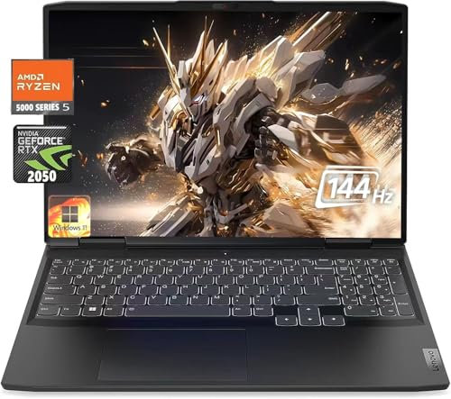 Lenovo IdeaPad Gaming 3 - Laptop Essential Gaming - 15.6 pulgadas FHD - 144Hz - AMD Ryzen 5 5500H - GeForce RTX 2050-16GB RAM - Almacenamiento NVMe de 512 GB - Teclado retroiluminado - Windows 11