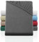 BaSaTex Flausch Feinbiber Winter Spannbettlaken Doppelpack Biber Spannbetttuch | 100% Baumwolle | 2er Pack 90x200 – 100x200 cm | Anthrazit