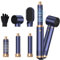 MogaWave 5 in 1 Hairstyler Pro,Upgrade Blow Dryer Brush 60000RPM Air Styler, Left&Right Magic Hair Curler,3 Wind Speed and Temperature, Multi-Styler 5 in One for Drying Curling Straightening-Blue