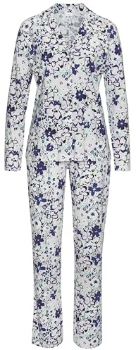 s.Oliver Damen Pyjama | bequem geschnitten mit Alloverprint, Single Jersey-Qualität, toller Tragekomfort