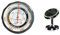 YDYAENIO Wandbarometer Metall-Barometer mit rundem Zifferblatt, professioneller, hochpräziser mechanischer Höhenmesser, Barometer, Barometer, Automontage(Altimeter with Stand)