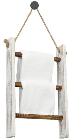 Ladder For Blankets | 3-Tier Bathroom Towel Rack, Farmhouse Bathroom Hand Towel Holder Rack - Wood Counte-rtop Tea Towel Ladder For Bathroom Kitchen