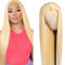 Weeybay Echthaar Perücke für Damen Perücken Straight Human Hair Wig 613 Blonde 4X4 Lace Closure 150% Density Unprocessed Remy Hair Glueless Perücke Blond 22 Zoll