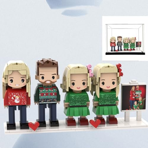 CHSUFBTY Personalisierter Mini-Baustein mit Fotorahmen – DIY-Figur, ideal for Jubiläen, Geburtstage und besondere Anlässe(Single)