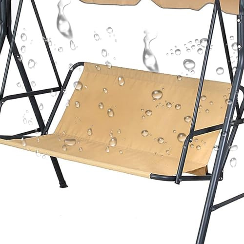 Ersatz-Schaukel Sitzbezug für Hollywoodschaukel,600D Oxford Ersatzbezug für Hollywoodschaukel 2/3 Sitzer für Outdoor, Wasserdicht Hollywoodschaukel Sitzfläche Ers(Size:600D：148*50*50cm,Color:Beige)