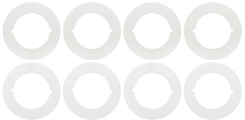 PATIKIL Door Knob Plates, 4 Pcs Round Plate Cover for Door Deadbolt Double Side Knob Handle Repair Kit Cover Filler Fixing Repair Backplate, White