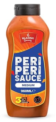 Blazing Medium Peri Peri Sauce. Perfect for Chicken & Meat Dipping/Tossing/Marin