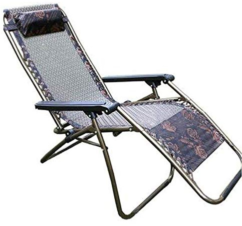 Stuhl – Klappbare Sonnenliege mit Kissen, bequem, für den Außenbereich, Garten, Liege, überdacht, Strand & Balkon, Sessel für Innen- und Außenbereich, Entspannung