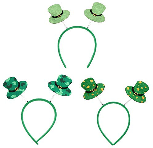 Beatifufu 6 Stück St Patrick's Day Klee Stirnband Leichtes Grünes Haarreif aus Filz Modisch und Einfach zu Tragen für Party Accessoires Zufälliger Stil