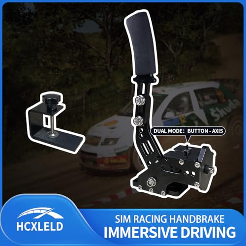 HCXLELD Sim Racing Handbrake, G29 G923 T598P T300RS T248P Steering Wheel Compatible with PS4/PS5, G920 G923 TMX T248X TX Steering Wheel Compatible with XBOX Series X/S, and included table clamp