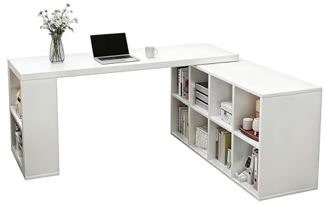 CHENGAIJIAN Isla de Cocina Escritorio Modular Extensible e Isla de Cocina con Almacenamiento en cubículo Abierto(L)