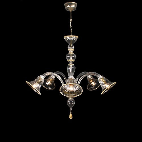 Napoli lámpara de cristal de Murano Cristal Oro 5 luces