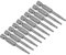 sourcing map 10pcs 50mm Long 1/4 Hex Shank T10 Magnetic Torx Head Screwdriver Bits S2 High Alloy Steel