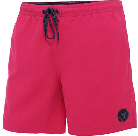 Ladeheid Short de Bain Homme, Séchage Rapide avec Doublure en Filet, Maillot de Bain Homme Piscine, Poches Latérales et Arrière, Taille Élastique avec Cordon LA40-128 (Rose, XXL)