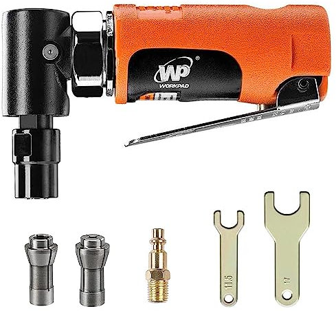 WORKPAD 1/4 Mini Right Angle Head Air Die Grinder Free Speed: 20,000RPM