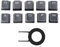 smallJUN Tastaturkappen für Corsair K70 K65 K95 G710 RGB Strafe Mechanische Tastaturkappen, Grau, 10 Stück