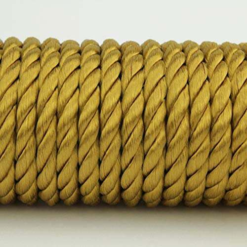 CORDÓN RAYÓN LABRADO TORZAL ORO OSCURO (ANCHO 10mm, 10 METROS)