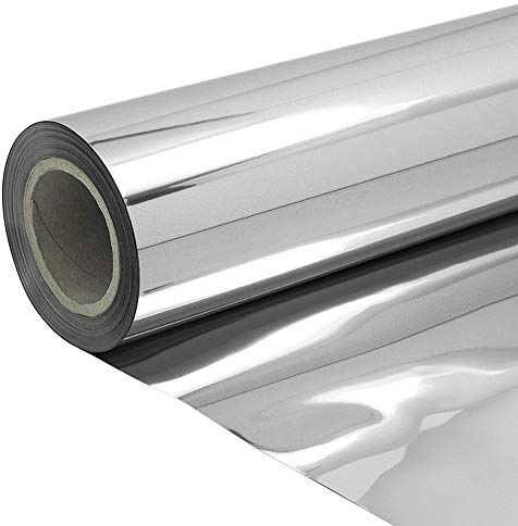ANMINY Silver Wedding Mirror Aisle Runner, Double Sided, 3.3x32.8Ft