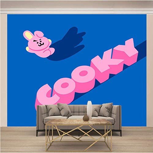 Msrahves 3 d tapeten Blauer Himmel Hintergrund Rosa Englisch Buchstaben Tapete Modern Klassisch Opulent für Schlafzimmer, Wohnzimmer oder Küche Tapeten Vliestapete Vlies Tapete