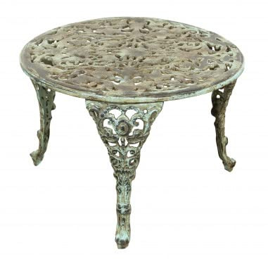 Biscottini Garden coffee table 62x41 cm | Cast iron coffee table patio | Small garden tables vintage