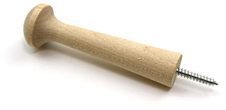 Oakcrafts - Birch Shaker Peg - Screw in Version 3.5 / 90mm (Pack of 5)