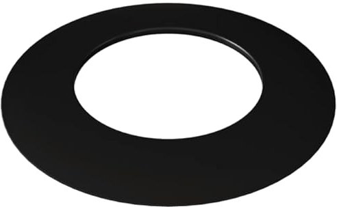 KRATKI Classic Masking - Rosetón para conectar insertos de chimenea con tubos de chimenea, fabricado en chapa de acero negro de 0,6 mm de grosor, resistente al calor, fi 150 mm