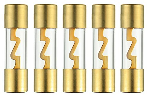 BOJACK 100A AGU Sicherung 100 Amp Auto Automotive Audio Power Sicherheit schützen Glasrohr vergoldet Schutz(5 Stück)