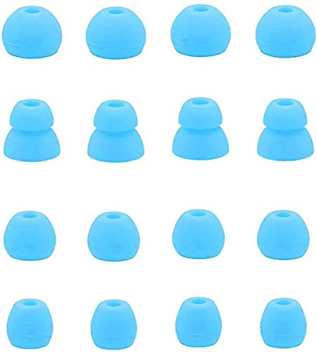 BLLQ Ear Tips Replacement for Beats Flex, Blue Eartips Earbuds Tips Ear Caps Ear Pads for Beat Flex and Powerbeat Pro, 4 Size 16 PCS 8 Pairs, Blue [Flex]