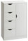 HOMCOM Meuble de Rangement Buffet Commode Moderne 1 Placard et 4 tiroirs - en Bois - pour Salon, Cuisine, entrée, Salle à Manger - Blanc