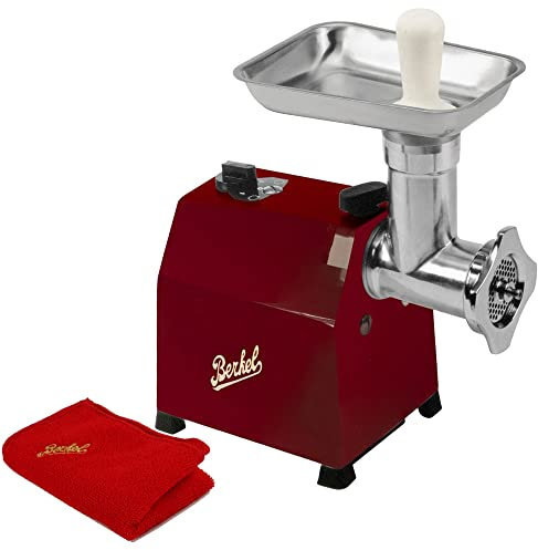 Hachoir à viande Berkel TS8E - Hachoir à viande professionnel pour gastro et maison - L'assistant professionnel dans chaque cuisine + chiffon de polissage Berkel de qualité supérieure