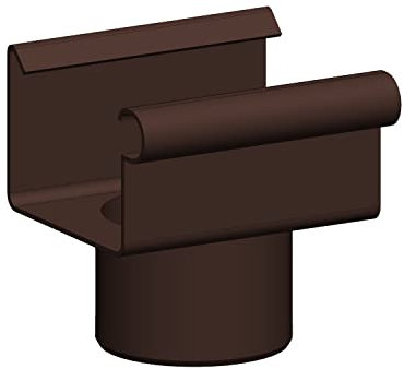 4Home&Garden | Einzelteile Dachrinnensystem RG 70 Typ 200 Fallrohr DN 60 | Kunststoff PVC Braun | Verbinder Stutzen Rinnenhalter (Rinnenstutzen)