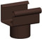 4Home&Garden | Einzelteile Dachrinnensystem RG 70 Typ 200 Fallrohr DN 60 | Kunststoff PVC Braun | Verbinder Stutzen Rinnenhalter (Rinnenstutzen)