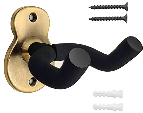 Midyrrg Electric Guitar Wall Mount Angled Guitar Wall Hangers Metal Guitar Holder with Protective Sponge Guitar Hook Retro Guitar Wall Bracket Guitar Stand Wall for Bass Acoustic Guitar Ukulele