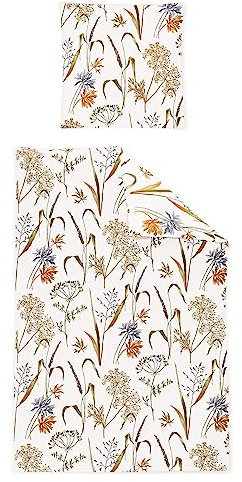 Irisette Bettwäsche Edel-Feinbiber Natur Größe 1x 135x200 cm + 1x 80x80 cm