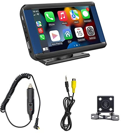 Darmlly Universeller 7-Autoradio-Multimedia-Videoplayer Wireless Carplay Android Auto Bluetooth Mirror Link mit Halterung