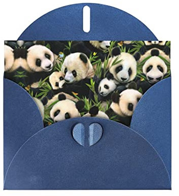 Niedliche Panda-Perlpapier-Urlaubskarten - es ist bequem für Sie, herzliche Wünsche mit schönen Weihnachtskarten zu senden oder zu geben.