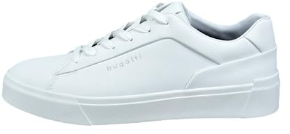 bugatti Herren, Modischer Sneaker mit Schlichtem Design und Vielseitiger Tragbarkeit, Weiß, 43 EU