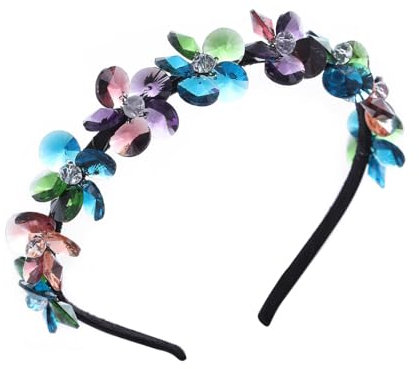 IYOU Glitter Kristall Stirnband Glitzernde Strass Multicolor Haarbänder Vintage Geburtstag Haarreif Prom Hochzeit Haarschmuck für Frauen