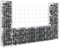 SECOLI Gabionenkörbe Metall-Steinkörbe Gabionenewand Steinkorb Gabionen Steinsäule U-Form Drahtkorb Gabionensäule Gabionenkorb Distanzhalter Gabionenzaun Garten-Typ 1-140 x 20 x 100 cm