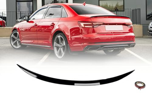 MpTuned A4 B9 Heckspoiler Glänzend Schwarz Kofferraumspoiler für A4 2019- Jahr Modelle Performance Tuning Restyling
