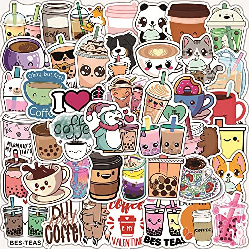 PNGIF Blubbertee Sticker Set 50 Stück, Cartoon Kawaii Aufkleber für Laptop Koffer Scrapbook Skateboard Motorrad Snowboard Gepäck Graffiti Wasserfeste Anime Sticker