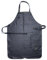 Angus Stoke Delantal de cuero de grano premium – Delantal de cuero hecho a mano para barbacoa, cocina, delantal ajustable de chef Howard, Negro -, talla única