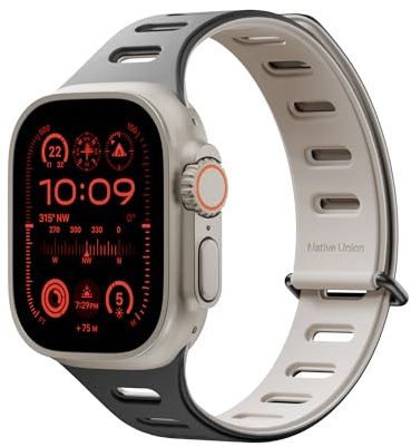 Native Union Active Band | Magnetic – Double Sided Reversible Silicone Strap – Adjustable Length – Breathable & Sweat Proof for Sport – Series 1-11, SE 1-3, Apple Watch Ultra 1-3