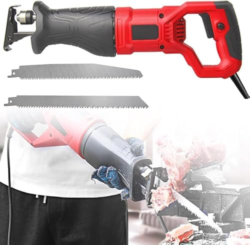 Bone Saw Machine, Bone Meat Cutter Butcher Cutting Machine with Bandsaw Bone Saw Cutting Machine Electric Hand Saw Meat Cutter for Restaurant Cutting Fish Pig's Hoof Beef